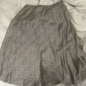 Midi skirt cheetah print black/ white